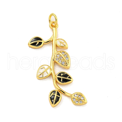 Real 18K Gold Plated Brass Micro Pave Cubic Zirconia Pendants KK-R159-44G-01-1