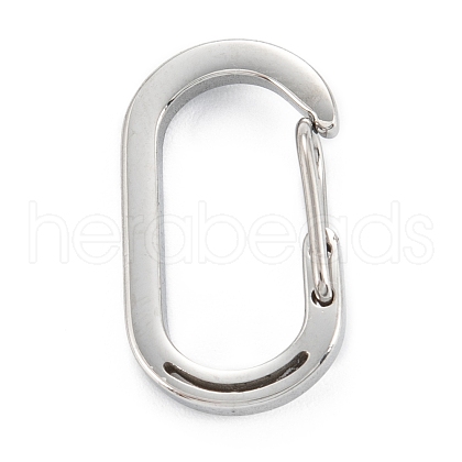 304 Stainless Steel Push Gate Snap Keychain Clasp Findings STAS-C024-16P-1