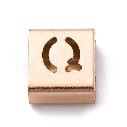 Ion Plating(IP) 304 Stainless Steel Square Slide Charms STAS-L132-06Q-RG-1
