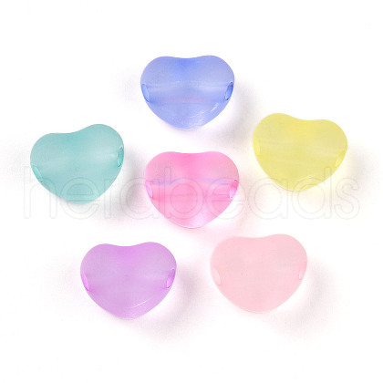 Frosted Transparent Acrylic Beads FACR-N006-02-1