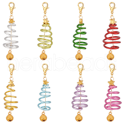 Aluminum Wire & Alloy Pendant Decoration HJEW-GO00041-1