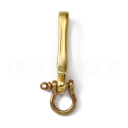 U-Shaped Brass Key Hook Shanckle Clasps KK-WH0047-76B-G-1