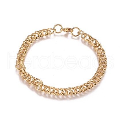 Ion Plating(IP) 304 Stainless Steel Chain Bracelets BJEW-I274-12G-1