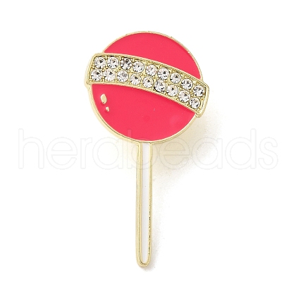 Cute Hot Pink Lollipop Enamel Pins JEWB-S025-12B-1