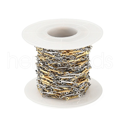 Ion Plating(IP) 304 Stainless Steel Bar Link Chains CHS-M005-07GP-1