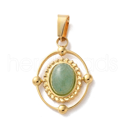 Natural Green Aventurine Pendants STAS-C120-14G-09-1