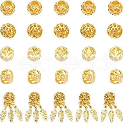 CHGCRAFT 3 Style Alloy European Beads FIND-CA0006-17-1