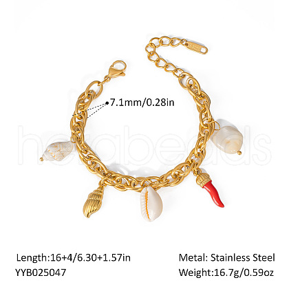Stylish Ocean Stainless Steel Charm Bracelets OX8367-6-1
