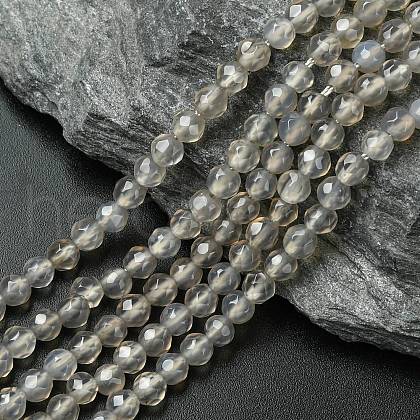 Natural Agate Round Beads Strand X-G-L084-4mm-08-1