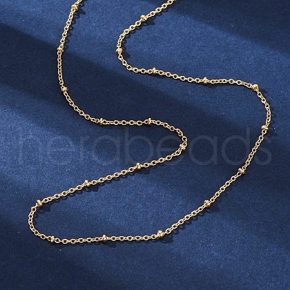 Long-Lasting Plated Brass Cable Chain Necklaces NJEW-K112-09G-NF-1