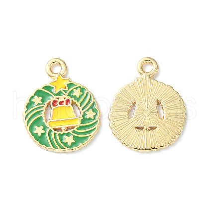 Christmas Alloy Enamel Pendants ENAM-D047-17G-01-1