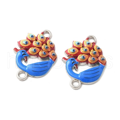 Alloy Royal Blue Enamel Connector Charms FIND-U033-02P-1
