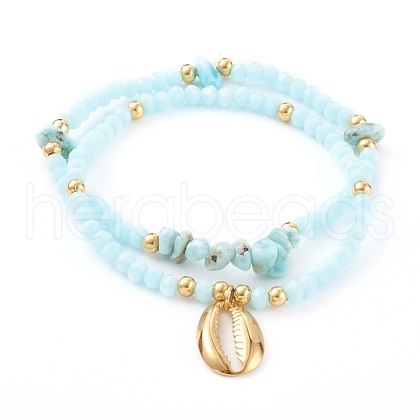 Stretch Bracelets Sets BJEW-JB06095-01-1