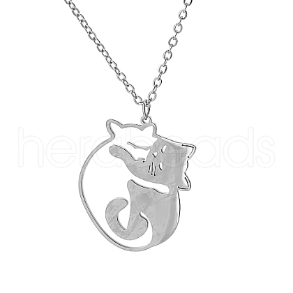 Non-Tarnish Stainless Steel Pendant Necklaces ZE1785-2-1