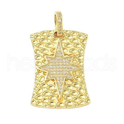 Brass Micro Pave Cubic Zirconia Pendants KK-C105-03G-1