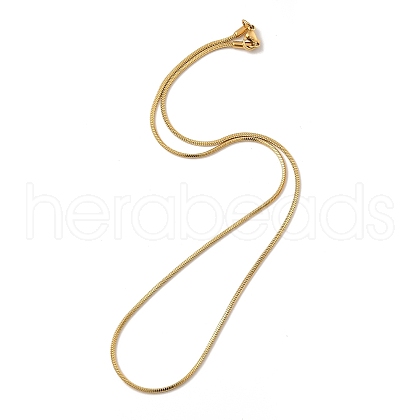 Ion Plating(IP) 304 Stainless Steel Square Snake Chain Necklaces STAS-A066-07-01G-1