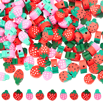 SUNNYCLUE 150Pcs 3 Colors Handmade Polymer Clay Bead Strands CLAY-SC0001-75-1