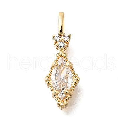 Brass Glass Pendants KK-U061-20G-01-1