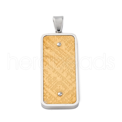 304 Stainless Steel Pendants STAS-U043-01GP-1