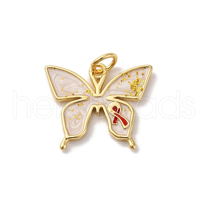 Brass Enamel & Sequins Pendants KK-Q098-39G-A-1