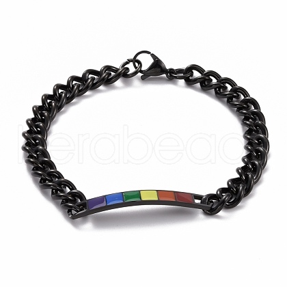 Rainbow Pride Bracelet BJEW-F419-12B-EB-1