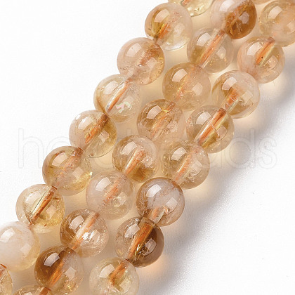 Natural Citrine Beads Strands G-S362-105B-1