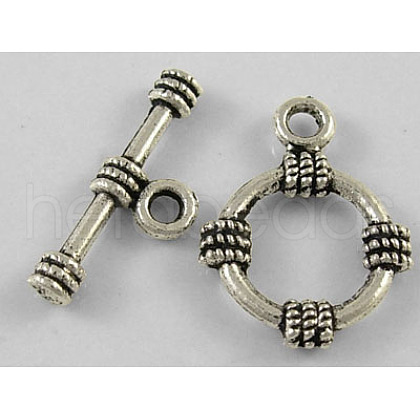 Tibetan Style Alloy Toggle Clasps X-LF0141Y-1
