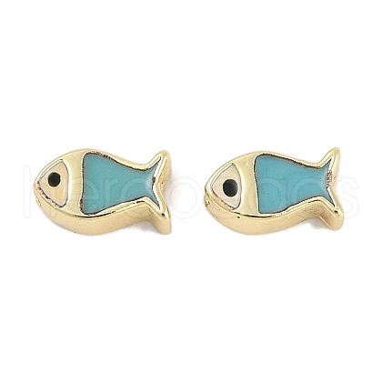 Rack Plating Brass Beads KK-Q028-23G-1