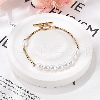 304 Stainless Steel Cardano Chains Bracelets for Women BJEW-C089-10G-1