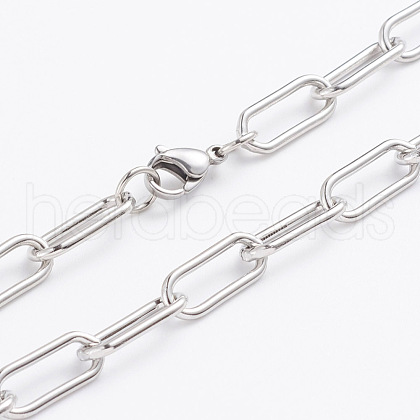 304 Stainless Steel Paperclip Chains STAS-I146-02P-1