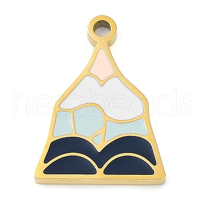 304 Stainless Steel Pendants STAS-F315-05G-1