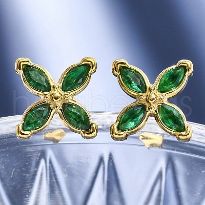 304 Stainless Steel Stud Earrings EJEW-C135-01G-02-1