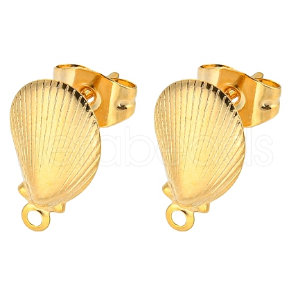 304 Stainless Steel Stud Earring Findings EJEW-D081-02A-G-1
