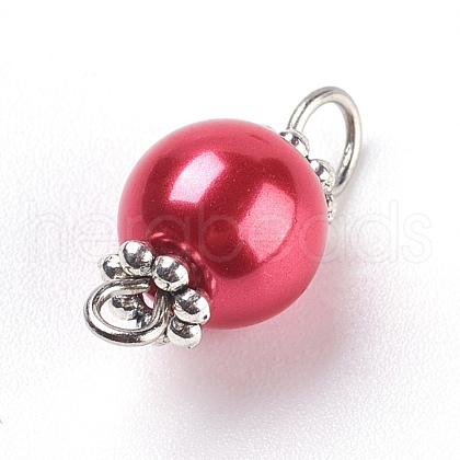 Pearlized Glass Pearl Links connectors PALLOY-JF00348-06-1