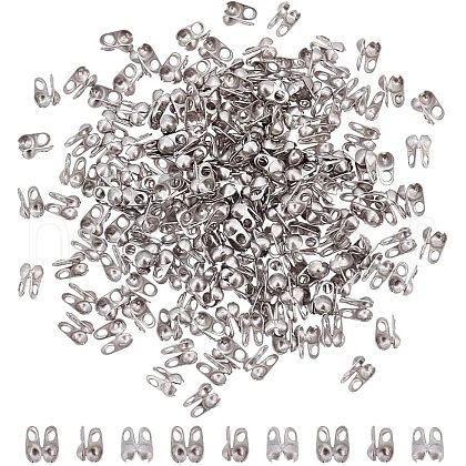 Unicraftale 304 Stainless Steel Smooth Surface Bead Tips STAS-UN0001-51P-1