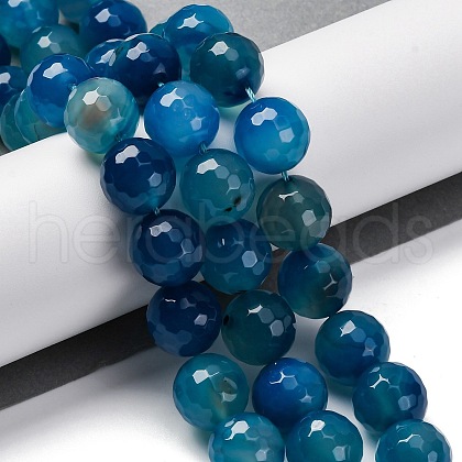 Natural Agate(Dyed & Heated) Beads Strands G-K390-A17-01-1