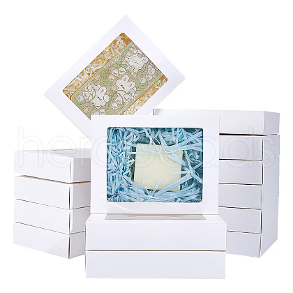 Rectangle Paper Biscuit Boxes with Clear Window CON-WH0107-02B-02-1