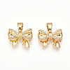 Brass Micro Pave Cubic Zirconia Charms KK-S049-17G-1