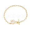 304 Stainless Steel Flower Link Bracelets BJEW-R027-05G-4