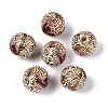 Printed Schima Wood Beads WOOD-N017-01E-1