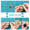 SUPERFINDINGS 12Pcs 3 Styles Brass Tube Bails DIY-FH0007-67G-4
