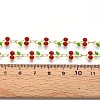 304 Stainless Steel Enamel Cherry Link Chains CHS-N005-01A-G-3