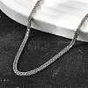 2MM 304 Stainless Steel Wheat Chain Necklaces for Men STAS-V011-03C-P-2