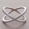 Simple Style Brass Cubic Zirconia Finger Rings FS-WG32029-03-1