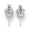 Rhodium Plated 925 Sterling Silver Cup Peg Bails STER-D035-45P-1