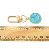 Smiling Face Alloy Enamel Pendant Decoration HJEW-FS00011-2