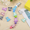 CHGCRAFT 12Pcs 6 Colors Rhinoceros Food Grade Eco-Friendly Silicone Focal Beads SIL-CA0003-07-5