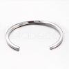 Tarnish Resistant 304 Stainless Steel Cuff Bangles BJEW-D434-05P-2