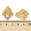 304 Stainless Steel ABS Plastic Pearl Stud Earrings STAS-D368-01B-G-5