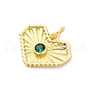 Brass Micro Pave Cubic Zirconia Pendants KK-D325-61G-01-2